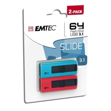 Betterbattery 3.1 B253 64GB Slide USB, 2PK BE3486814